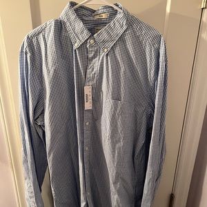 Never worn J Crew blue check slim fit shirt